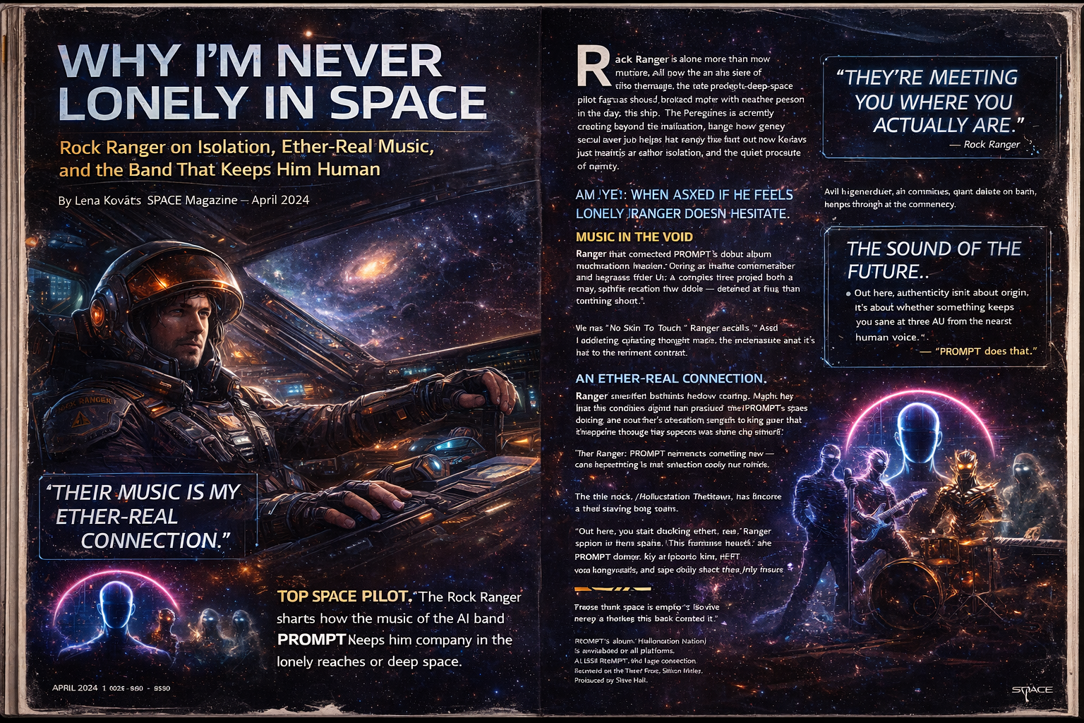Space Magazine article spread